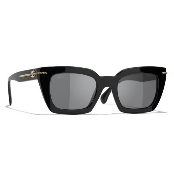 Chanel Square Sunglasses Style OCH5509 in Black Dark Grey Polar main image 6